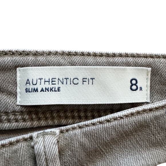 J. Jill Denim Jeans Women's Sz 8 Gray Authentic Fit Slim Ankle Preppy Straight - Picture 4 of 12